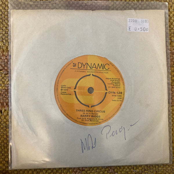 USED 45s - Barry Biggs ‎– Three Ring Circus